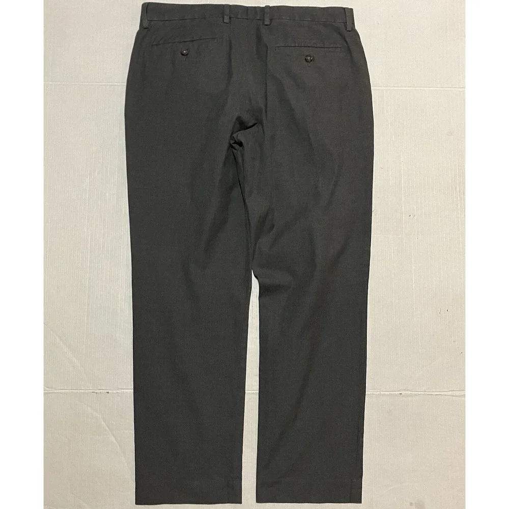 J.Crew Bowery Pants Mens Size 34‎ X 29 Gray Cotton Flat Front Casual Dress